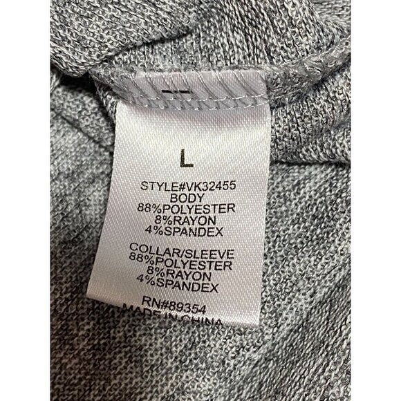 Adrienne Vittadini Cowl Neck Gray Pull Over Sweater Women's Size Large NWT - Picture 9 of 10